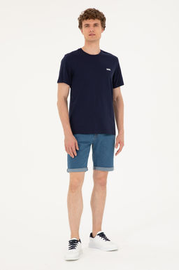 Футболка мужская U.S. Polo Assn. тёмно-синяя хлопок  фото 4