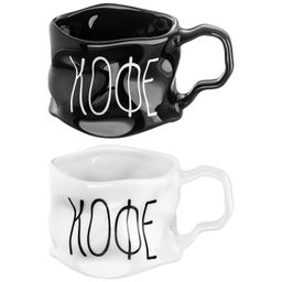 Набор кружек 2 пр. 300 мл 13*10*7,5 см "Кофе", белый и черный