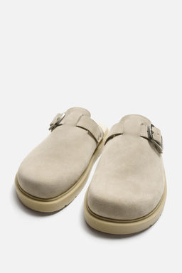 LEATHER BUCKLE CLOGS - Zara фото 3