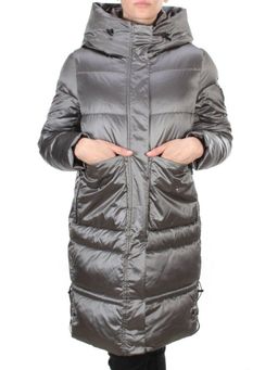 9106 DARK GREY Пальто зимнее женское FLOWEROVE (200 гр. холлофайбера) - Fashion фото 2