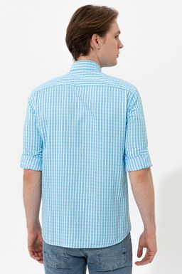 U. S. Polo Assn Мужская бирюзовая рубашка с длинным рукавом - U.s. polo assn фото 5