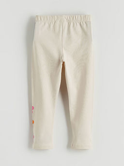 Beli Lastikli ?i?ekli K?z ?ocuk Tayt