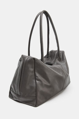 MAXI LEATHER BOWLING BAG - Zara фото 5