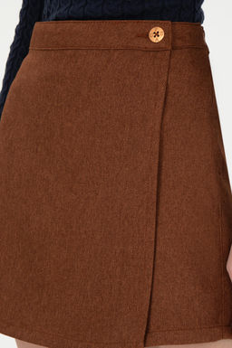 Женская коричневая тканая юбка Неожиданная скидка в корзине - U.s. polo assn фото 5