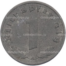 Монета 1 рейхспфенниг 1944 года A Германия