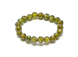 Колечко на резинке из фианитов цвет зеленый