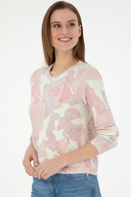 Женский свитер лососевого цвета с круглым вырезом Неожиданная скидка в корзине - U.s. polo assn фото 3