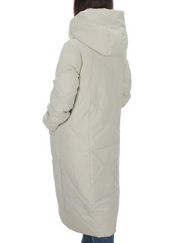 22339 BEIGE Пальто стеганое зимнее женское (200 гр. холлофайбера) - Фабричный китай фото 4