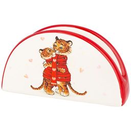 Салфетница Agness Тигриные истории 13.5×4 см доломитовая керамика