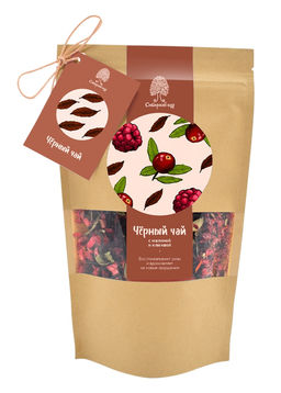 Чай чёрный с малиной и клюквой, 40 г - Сибирский кедр фото 3