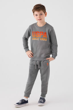 Erkek _ocuk Koyu Gri Pijama Tak_m_