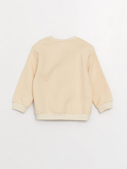 Bisiklet Yaka Uzun Kollu Bask?l? K?z Bebek Sweatshirt ve E?ofman Alt 2li Tak?m - Waikiki фото 3
