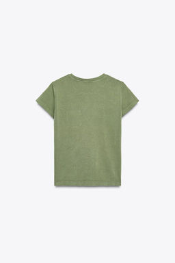 WASHED T-SHIRT WITH POCKET - Zara фото 16