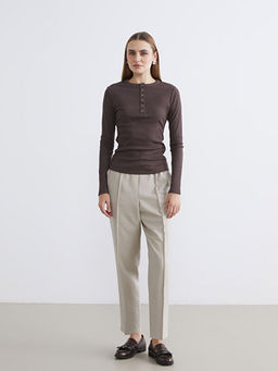 Bisiklet Yaka Fitilli Kad?n Body