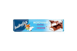 BabyFox, шоколадный батончик с молочной начинкой, 45 г (упаковка 30 шт)