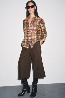 LINEN-BLEND LONG BERMUDA SHORTS ZW COLLECTION - Zara фото 4