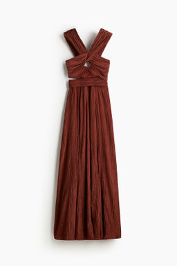 Vestido plisado con dise?o drapeado