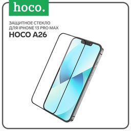 Защитное стекло Hoco A26, для iPhone 13 Pro Max, с защитной сеткой для микрофона, чёрное