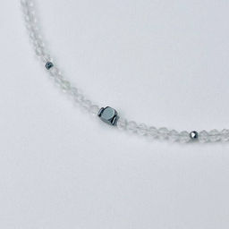 Колье из Горного Хрусталя и Гематита 38 см +