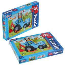 Puzzle 120 элементов "Синий трактор" (ш/к23550, 305125, "Умные игры")