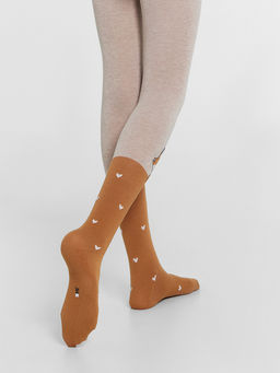 Цена за 3 пары! Колготки детские бежевые с узором в виде лисичек - Mark formelle фото 3