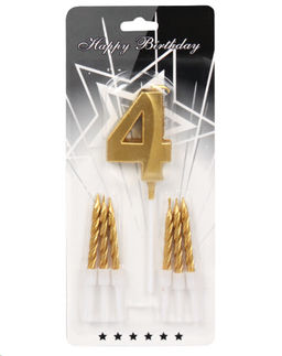 Свеча Цифра+свечи набор / KL-29 Четверка /уп 25/600/ 746703