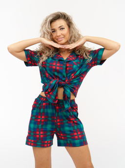 956 Пижама "Зеленая клетка"