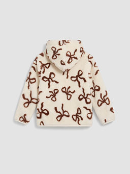 Kap??onlu Desenli K?z ?ocuk Fermuarl? Sweatshirt - Waikiki фото 3