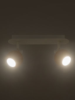 Спот 22000/2, 2x25Вт, GU10, цвет древесный/белый