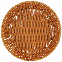 Корзина-сухарница плетеная Кондитер д21,5см h4см, полипропилен, медовый, металлический каркас, форма круглая (Китай) - Домашняя мода фото 3