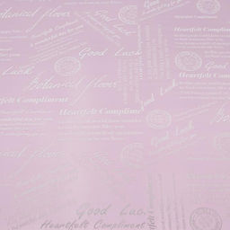 Пленка для цветов «Письма Незнакомке», сиреневый - розовый, 0.58×10 м