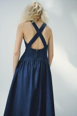 Flared-skirt denim dress - H&m фото 4