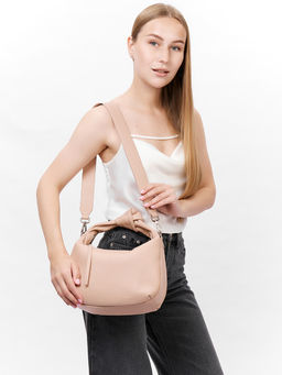 LACCOMA сумка НИ0625-розовый натуральная кожа хлопок фото 4