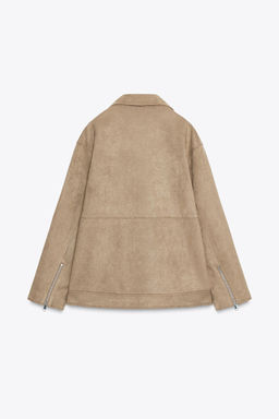 FAUX SUEDE BIKER JACKET - Zara фото 11