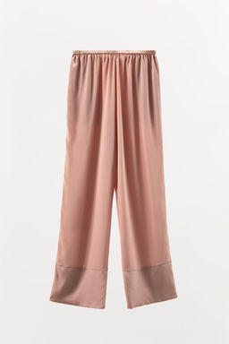 SATIN PYJAMA-STYLE TROUSERS - Zara фото 5