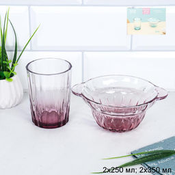 Набор стакан и салатник / 9019 /уп 36/ в подарочной упаковке