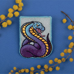 Набор для вышивания PANNA Живая картина JK-2329 Брошь. Змея 4.5 х 6 см