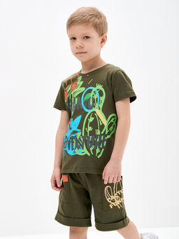 Футболка для мальчика цвета хаки - Kogankids фото 17