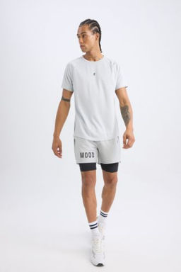 DeFactoFit Slim Fit Dar Kesim Sporcu Dokuma Sort