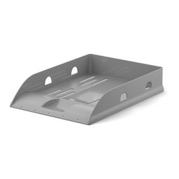 Цена за 1 шт. Лоток для бумаг пластиковый ErichKrause Base, Classic, серый