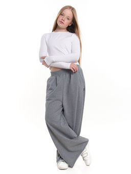 Лонгслив трикотажный спортивный с вырезом для пальца 22-7695 черный - Mini maxi фото 46