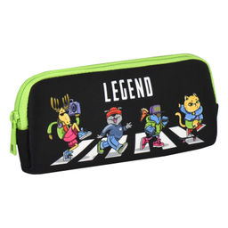 Пенал школьный Феникс+, арт.65747/ 24 ЛЕГЕНДА (без наполнения, 21х9х3,5 см, неопрен, молния, полноцв