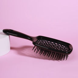 Расчёска массажная, широкая, продуваемая, 8.5×20.5(±1) см, чёрная