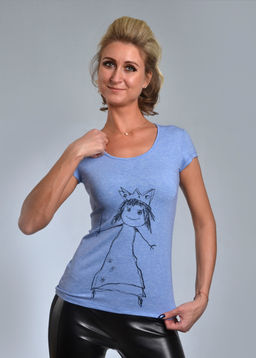 Футболка женская ЦАРЕВНА (голубой №10)