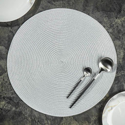 Салфетка для сервировки (мат на стол) 38см, круглая, стальная, Y6-2538 (326267) /DANIKS/