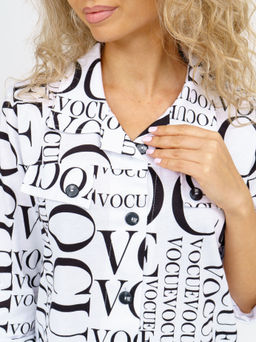 445 Туника "Буквы на белом"