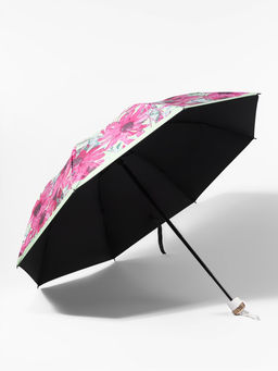 Зонт механический Ромашки, эпонж, 4 сложения, 8 спиц, R=48/55 см, d=96 см, МИКС