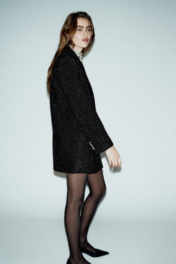 DOUBLE-BREASTED METALLIC THREAD BLAZER - Zara фото 2