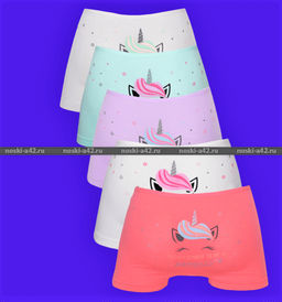 Цена за 5 шт. Трусы для девочек Турция арт. 116384 (179595, 116606, 116387) шортиками 4 (6-7 лет)