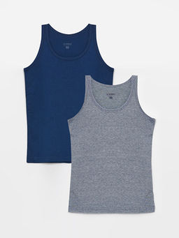 Bisiklet Yaka Erkek ?ocuk Atlet 2li